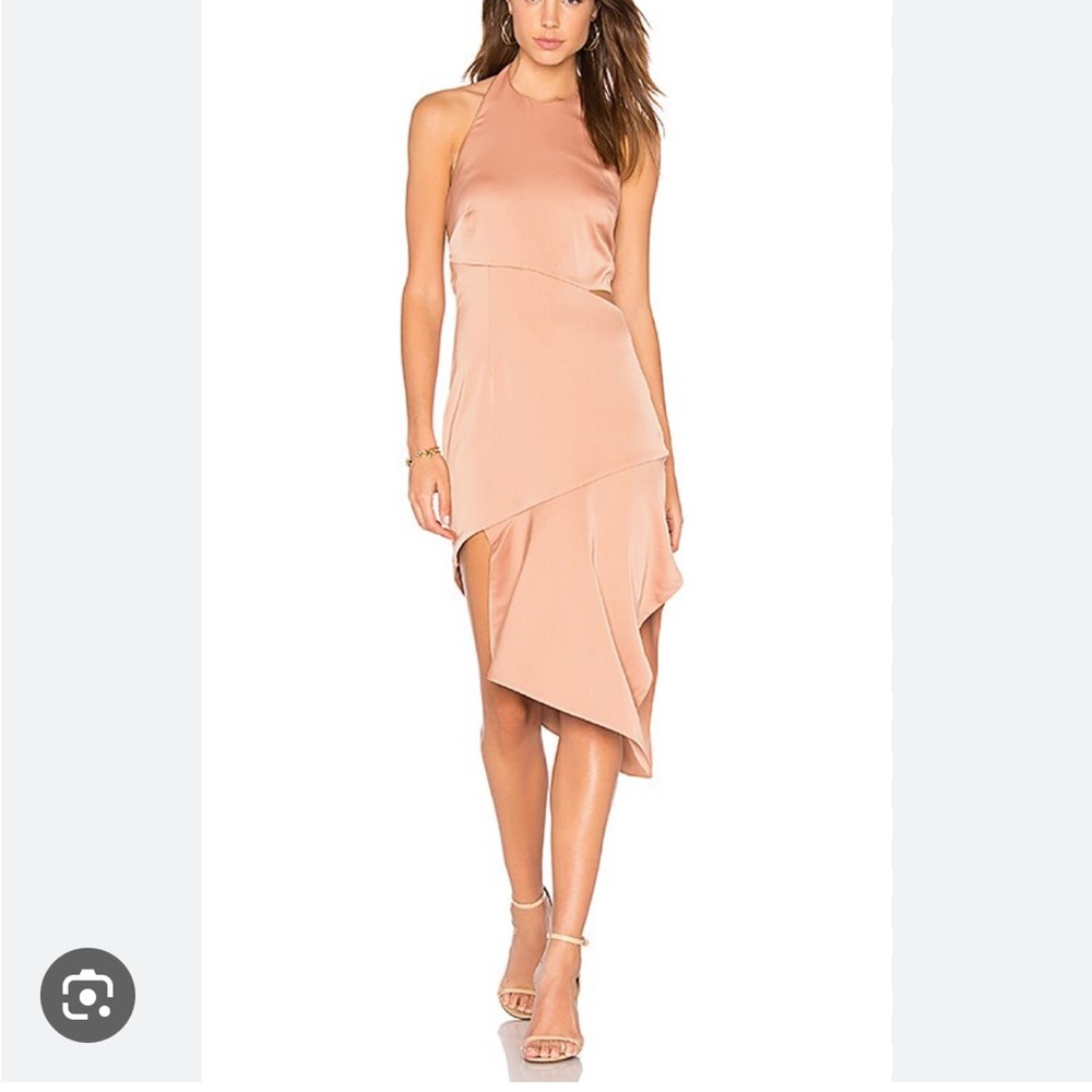STYLESTALKER Rhea Midi Dress in Nude XS
